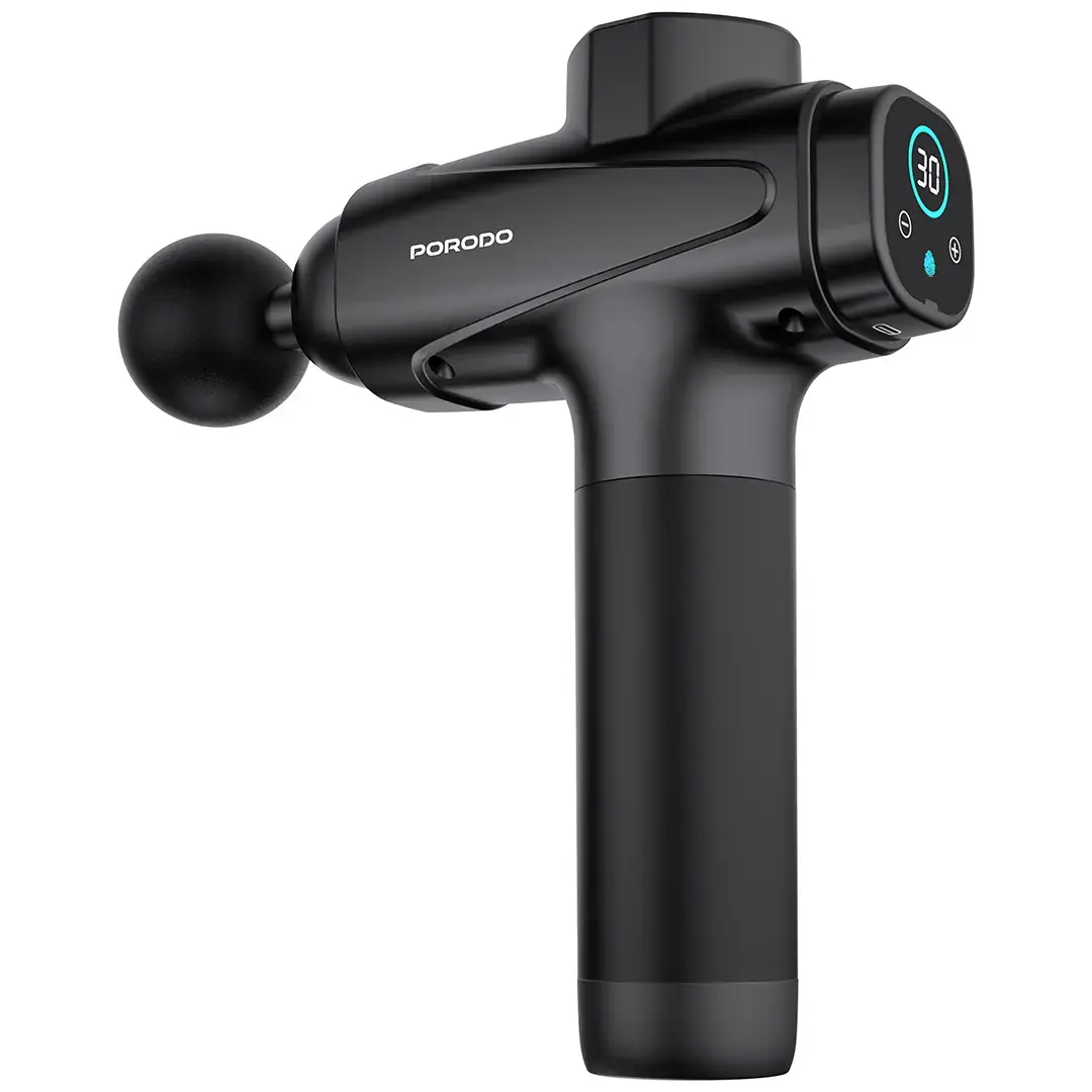 PORODO LIFESTYLE MULTI HEAD DEEP MASSAGE GUN BLACK PDLFSTNS066BK thumbnail 8