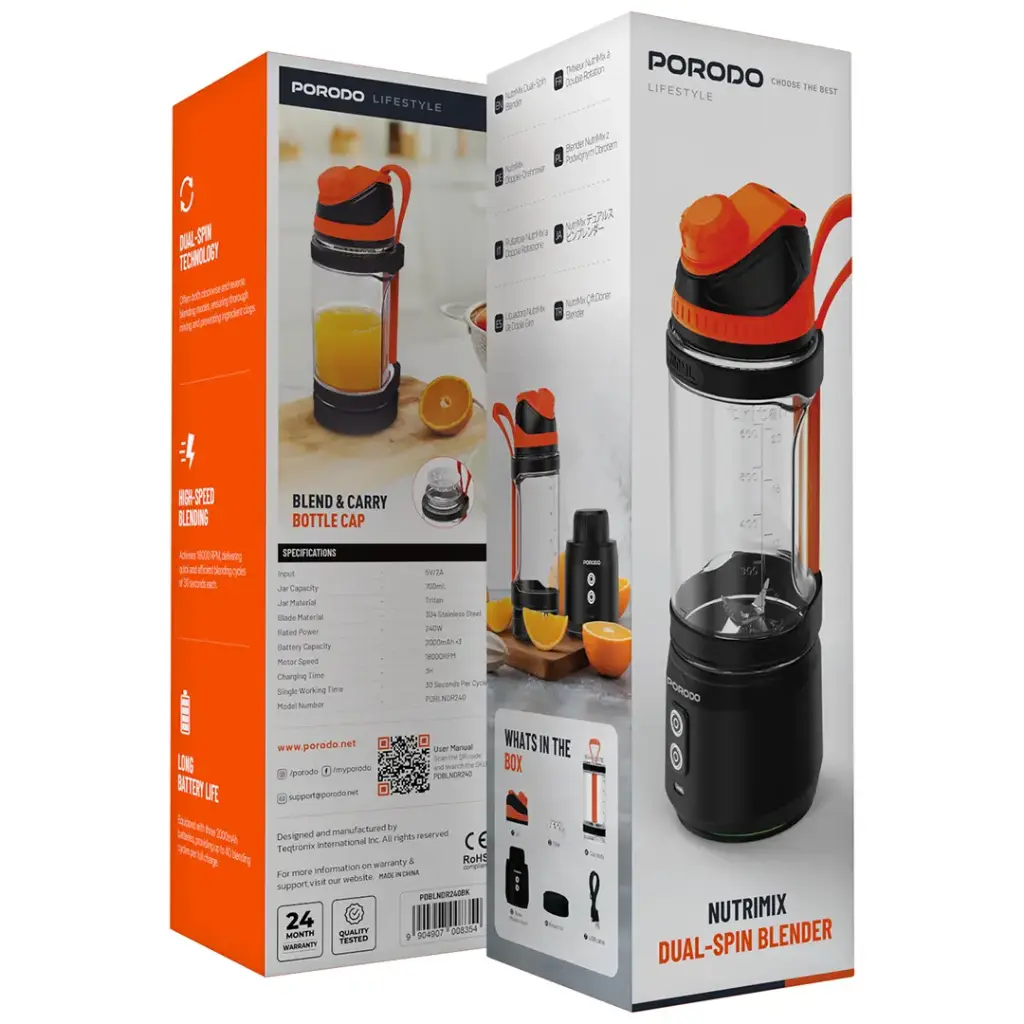 PORODO NUTRIMIX DUAL SPIN BLENDER WHITE PDBLNDR240WH thumbnail 6