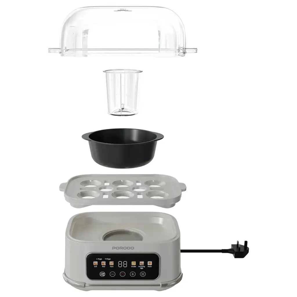 PORODO LIFESTYLE POACHER SMART ELECTRIC EGG BOILER WHITE PDLFSTEB808WH thumbnail 3