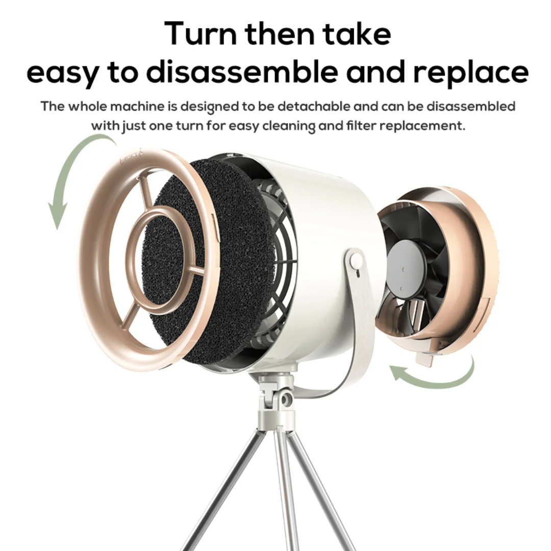 PORODO PORTABLE EXHAUST FAN BEIGE PD-LDMPMSE-BG thumbnail 4