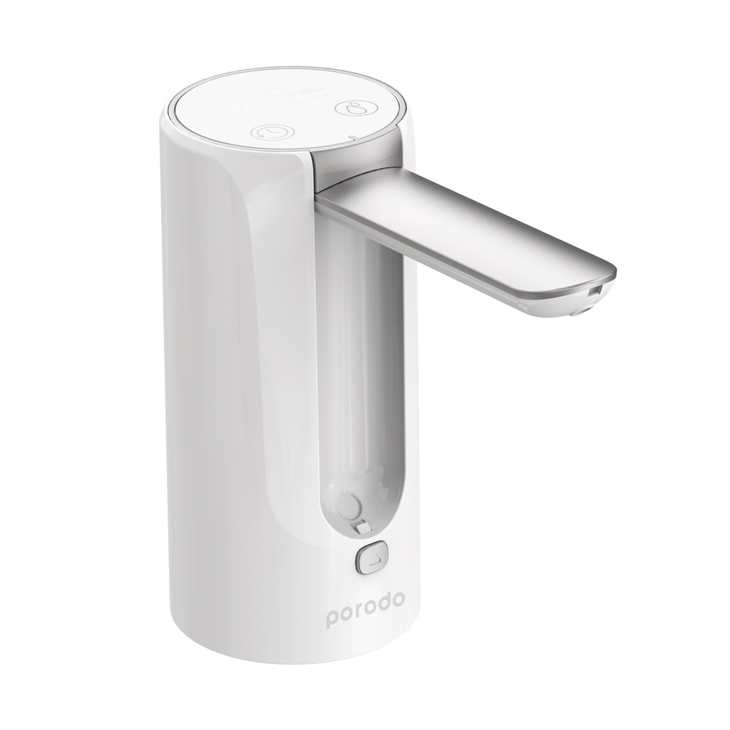 PORODO LIFESTYLE PORTABLE WATER PUMP DIGITAL DISPLAY AND TOUCH CONTROL WHITE PD-LFWD5W-WH