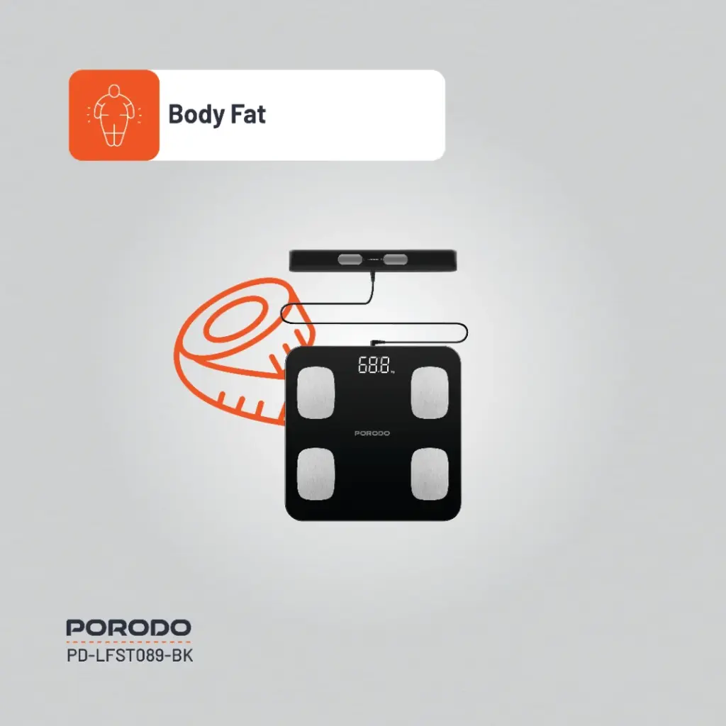 PORODO LIFESTYLE PRECISE ANALYSIS SMART SCALE BLACK PD-LFST089-BK thumbnail 5