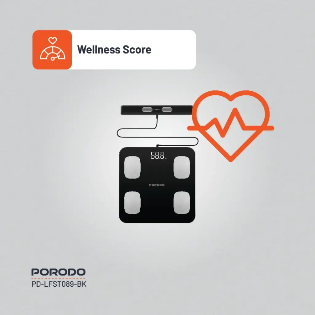 PORODO LIFESTYLE PRECISE ANALYSIS SMART SCALE BLACK PD-LFST089-BK thumbnail 6