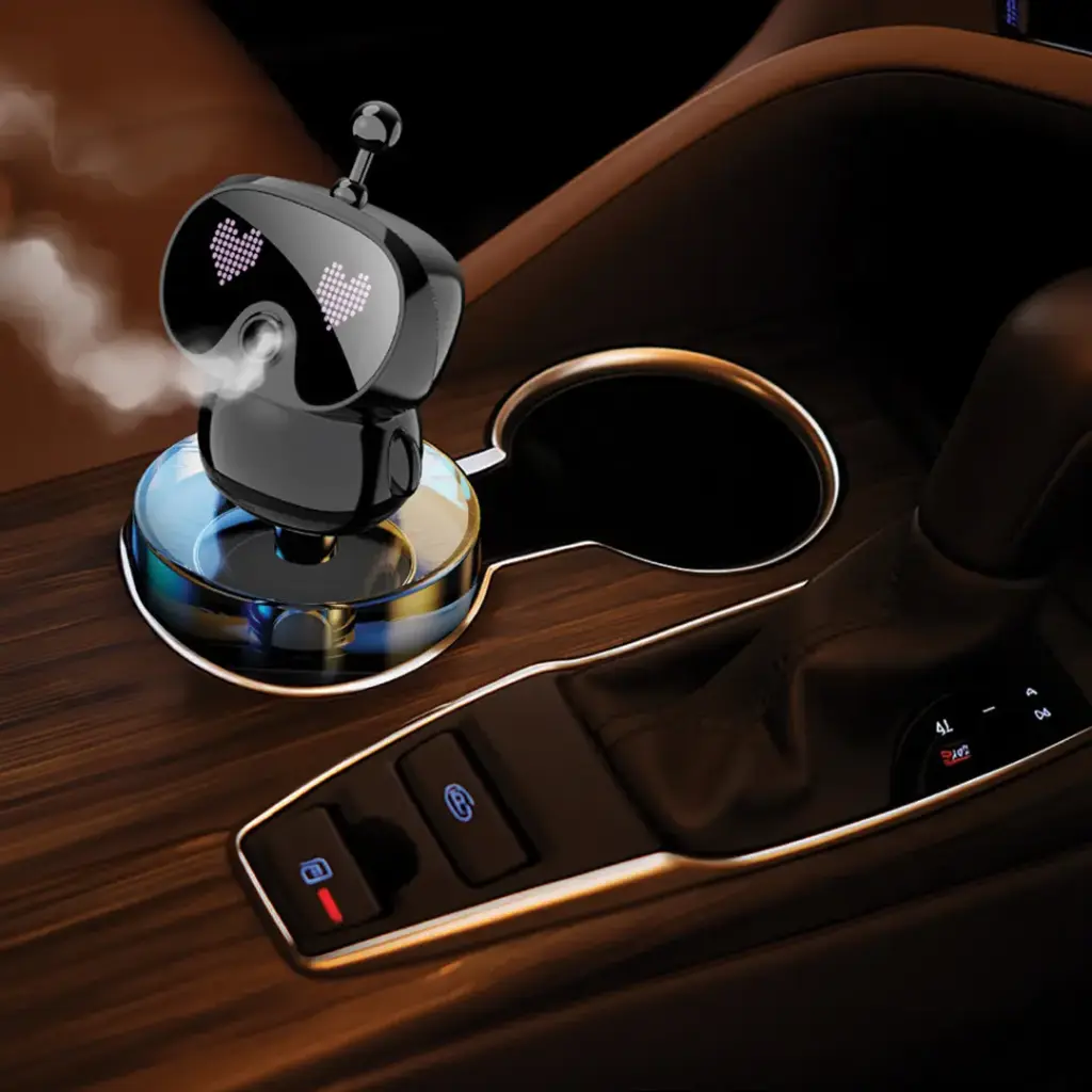 PORODO LIFESTYLE ROBOVIBE SMART CAR AROMA DIFFUSER BLACK PDLSLN2219 thumbnail 3