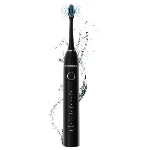 PORODO LIFESTYLE SMART SONIC ELECTRIC TOOTHBRUSH BLACK PDLFSTXCA8BK