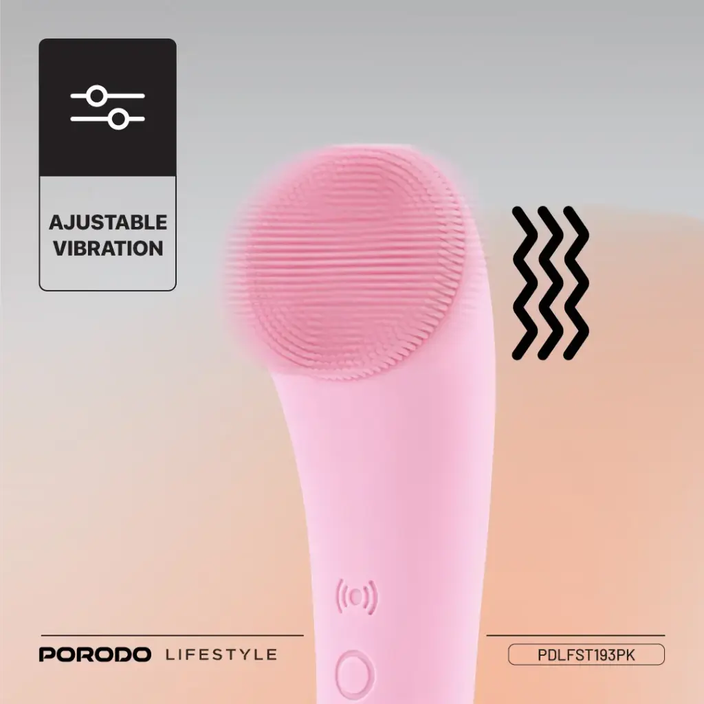 PORODO LIFESTYLE SONIC VIBRATION FACIAL CLEANING BRUSH PINK PDLFST193PK thumbnail 5