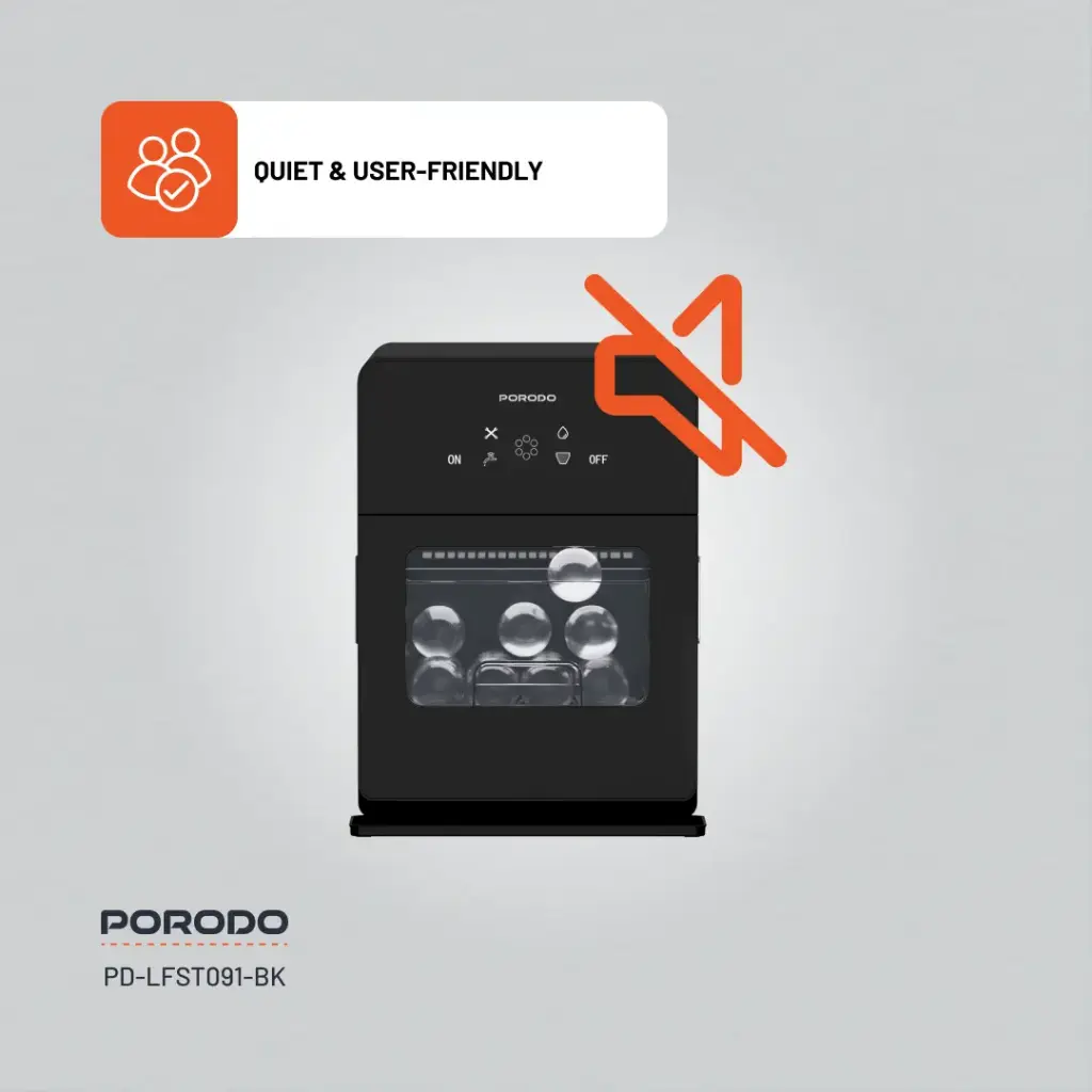 PORODO SPHERE ICE MACHINE 1.6L BLACK PD-LFST091-BK thumbnail 11