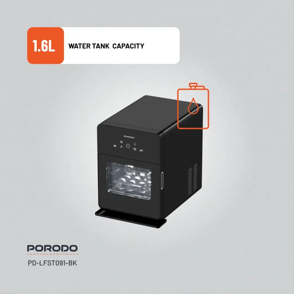 PORODO SPHERE ICE MACHINE 1.6L BLACK PD-LFST091-BK thumbnail 10