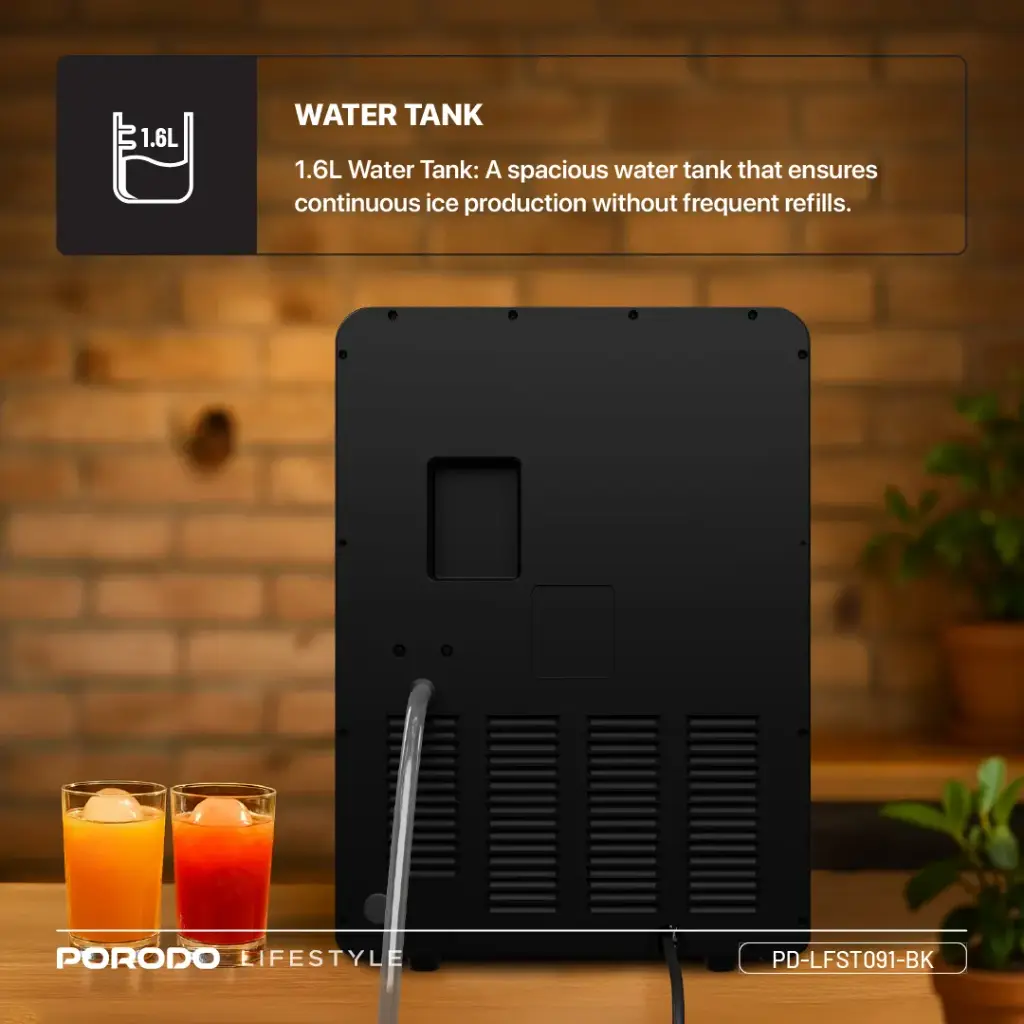 PORODO SPHERE ICE MACHINE 1.6L BLACK PD-LFST091-BK thumbnail 7
