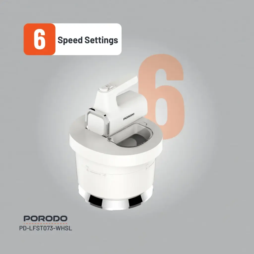 PORODO LIFESTYLE SPILL PROOF DUAL MODE MIXER WHITE SILVER PD-LFST073-WHSL thumbnail 5