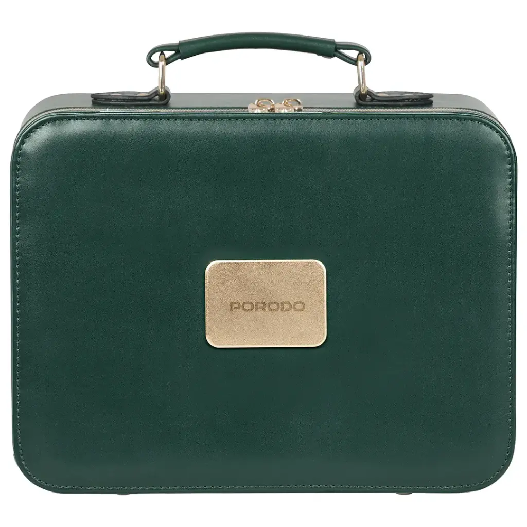 PORODO LIFESTYLE TRAVEL MAKEUP BAG WITH DETACHABLE LED MIRROR GREEN PDLFSTMB12GN thumbnail 2