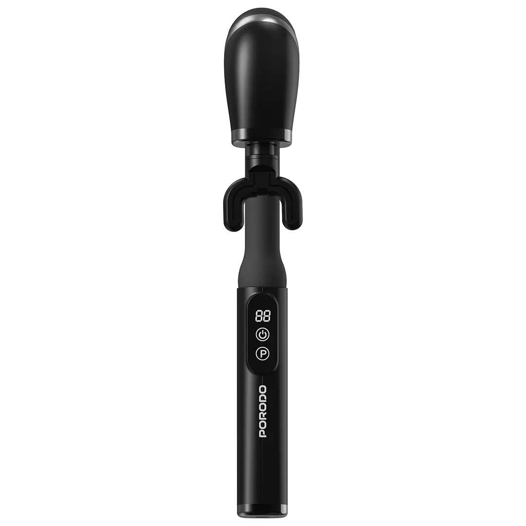 PORODO LIFESTYLE U SHAPED HANDLE 4 HEAD DEEP MASAAGER BLACK PDLFSTH021BK thumbnail 6