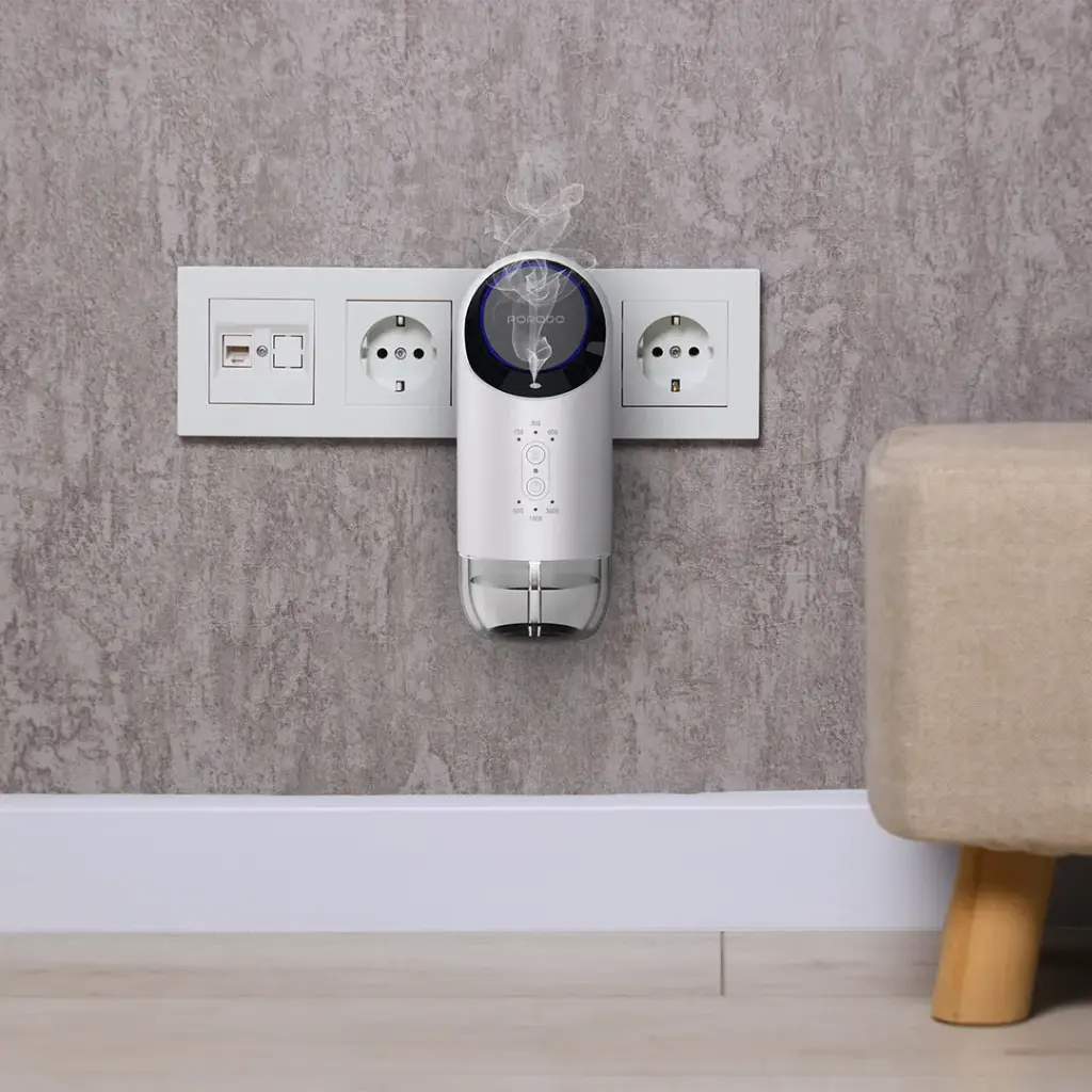 PORODO LIFESTYLE WALL PLUG IN ESSENTIAL OIL DIFFUSER WHITE PDLFST197WH thumbnail 3