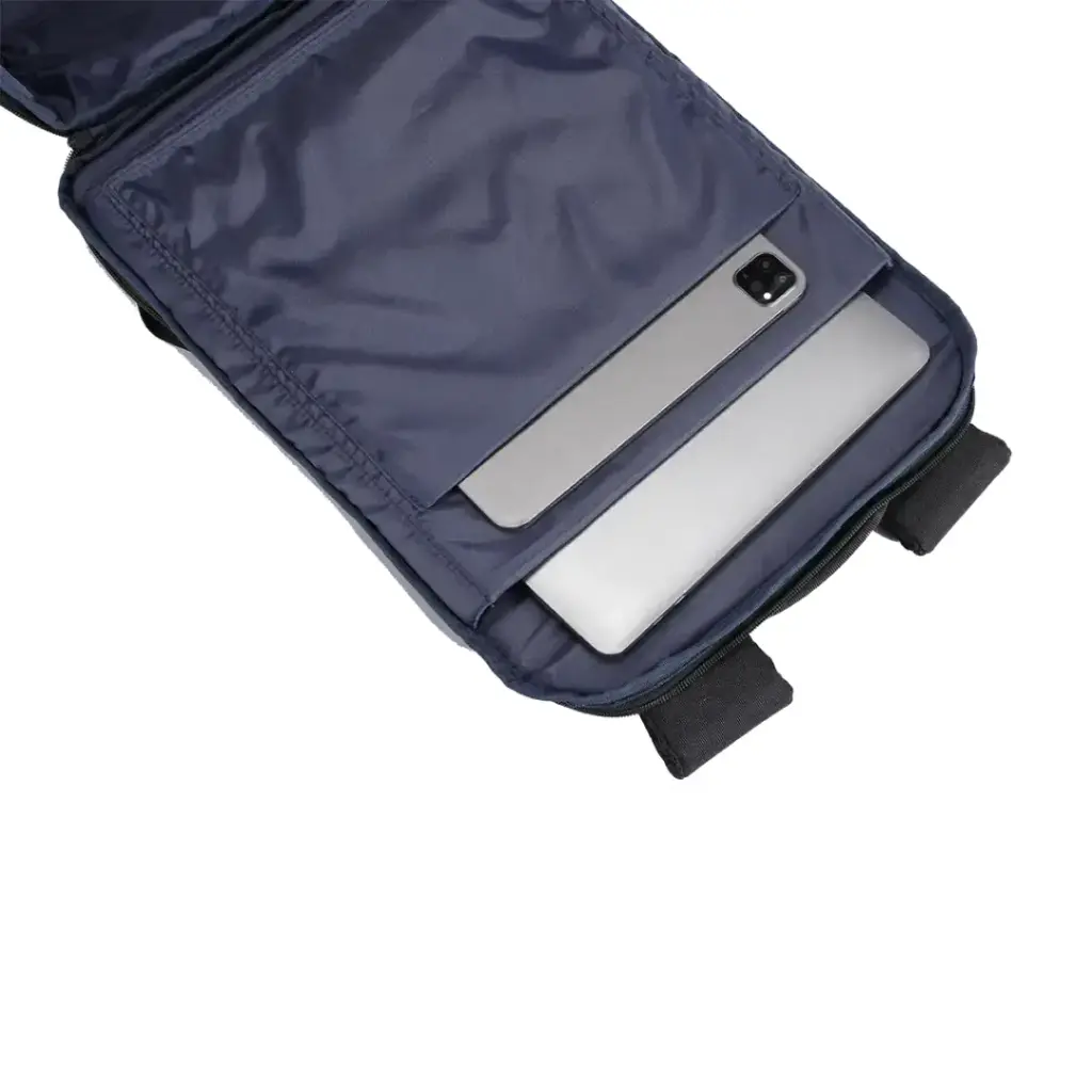 PORODO LIFESTYLE WATER RESISTANT PU BACK PACK WITH TYPE-C CHARGING PORT BLACK PD-LFST122-BK thumbnail 3