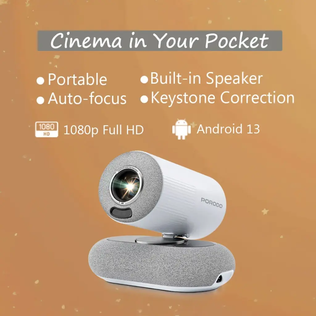 PORODO LUMACAST SMART FULL HD PROJECTOR AUTO FOCUS AND KEYSTONE WHITE PDPR2236 thumbnail 5