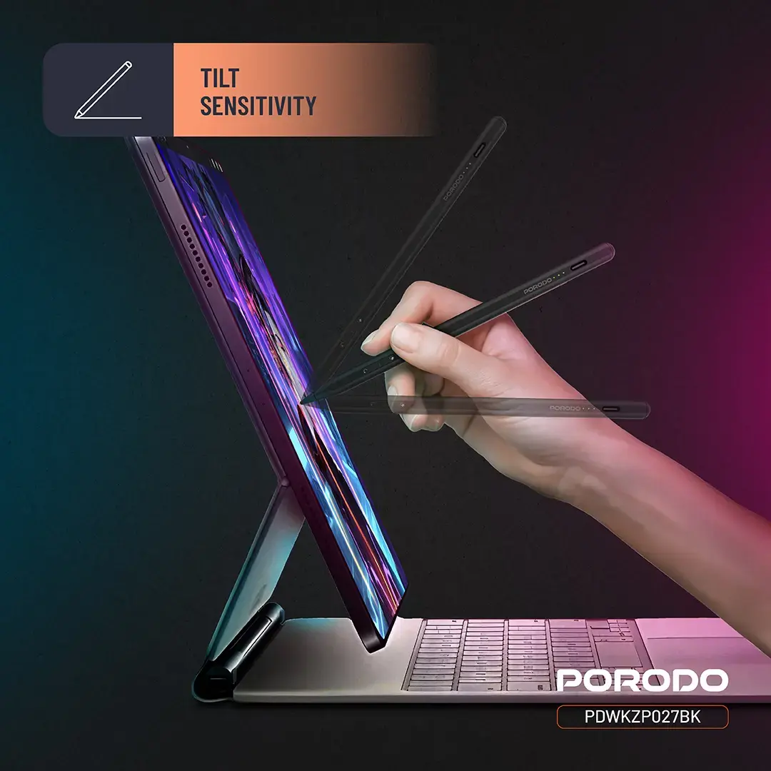PORODO MAGNETIC STYLUS IPAD PEN COMPATIBLE WITH 2018-2025 MODELS BLACK PDWKZP027BK thumbnail 7
