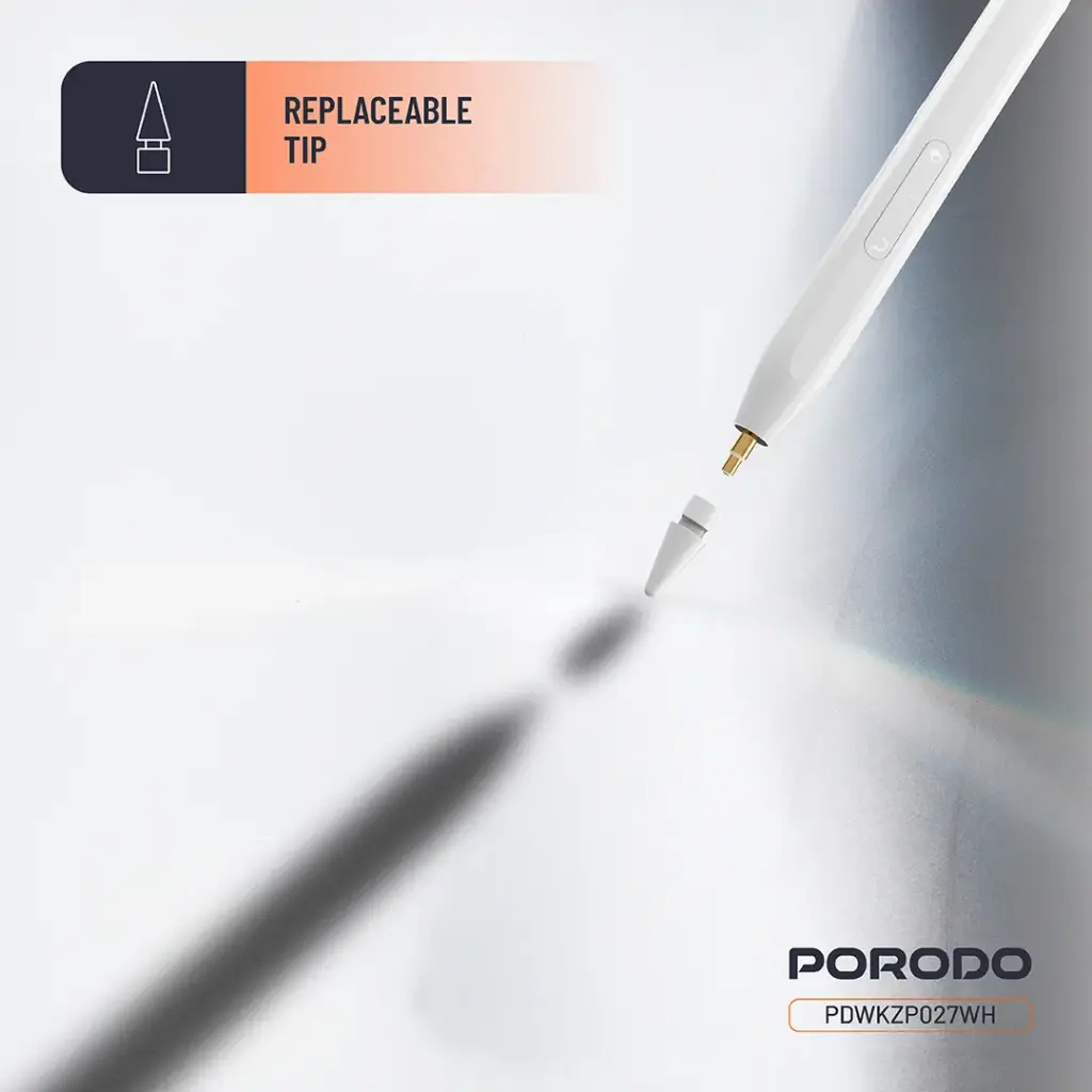 PORODO MAGNETIC PEN FOR IPAD COMPATIBLE WITH 2018 TO 2024 MODELS WHITE PDWKZP027WH thumbnail 6