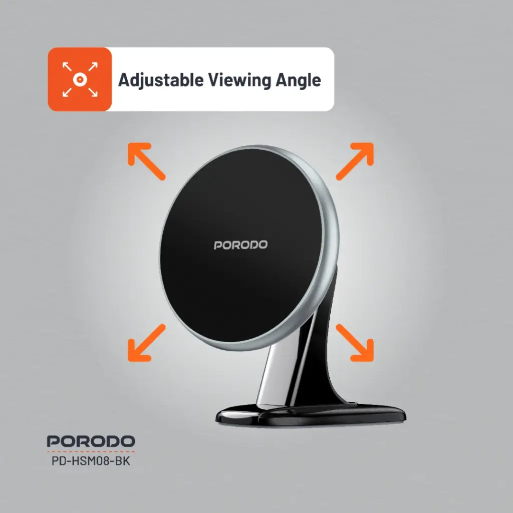 PORODO MAGSAFE MAGNETIC ALUMINUM MOUNT BLACK PD-HSM08-BK thumbnail 5