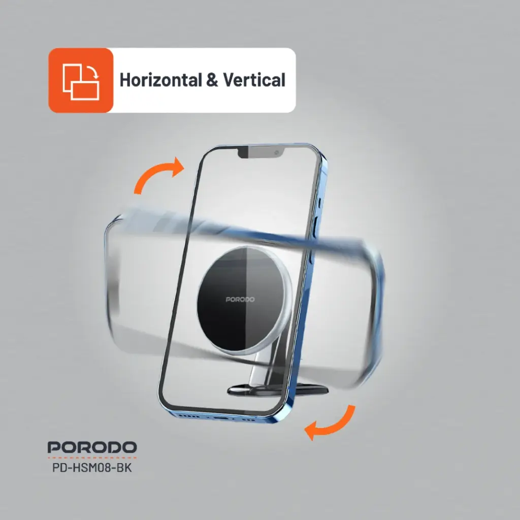 PORODO MAGSAFE MAGNETIC ALUMINUM MOUNT BLACK PD-HSM08-BK thumbnail 6