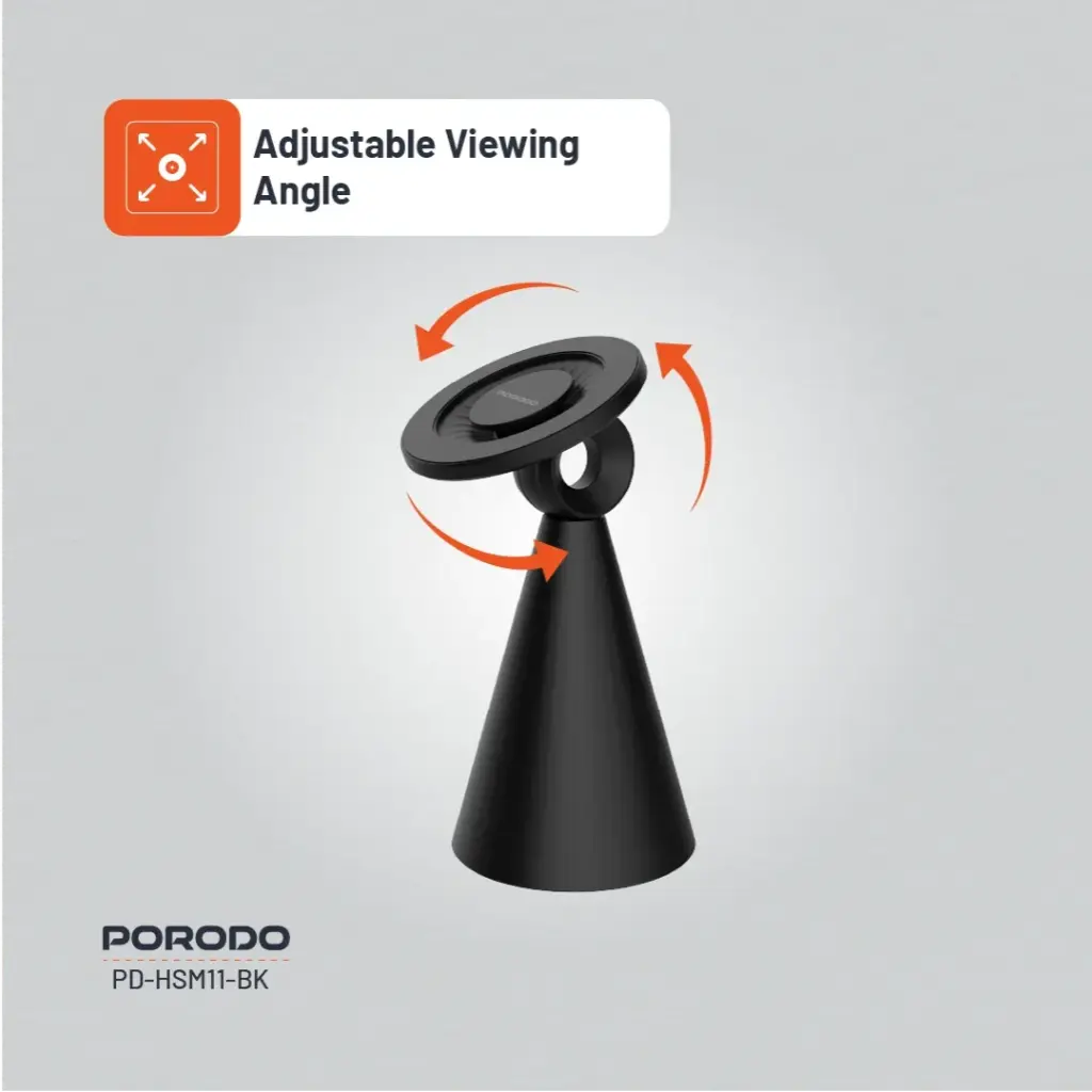 PORODO MAGSAFE MAGNETIC DESK MOUNT BLACK PD-HSM11-BK thumbnail 5