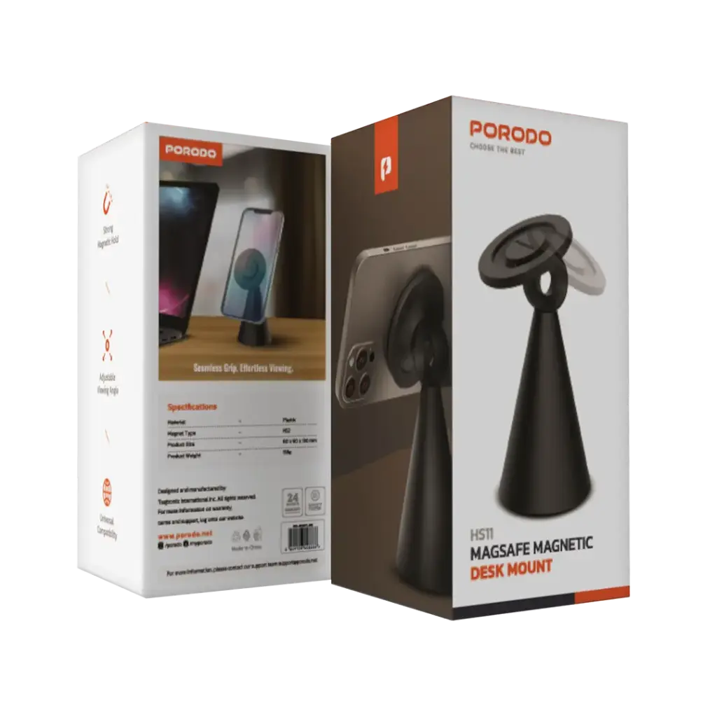 PORODO MAGSAFE MAGNETIC DESK MOUNT BLACK PD-HSM11-BK thumbnail 2