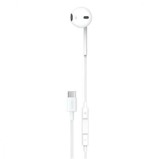 PORODO MONO EARPHONE WITH TYPE C CONNECTOR WHITE PD-CMNEP-WH