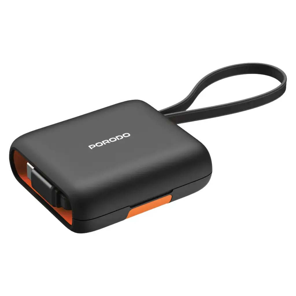 PORODO MULTI FUNCTIONAL TRAVEL DATA CABLE SET ORANGE PDS0013OG thumbnail 2