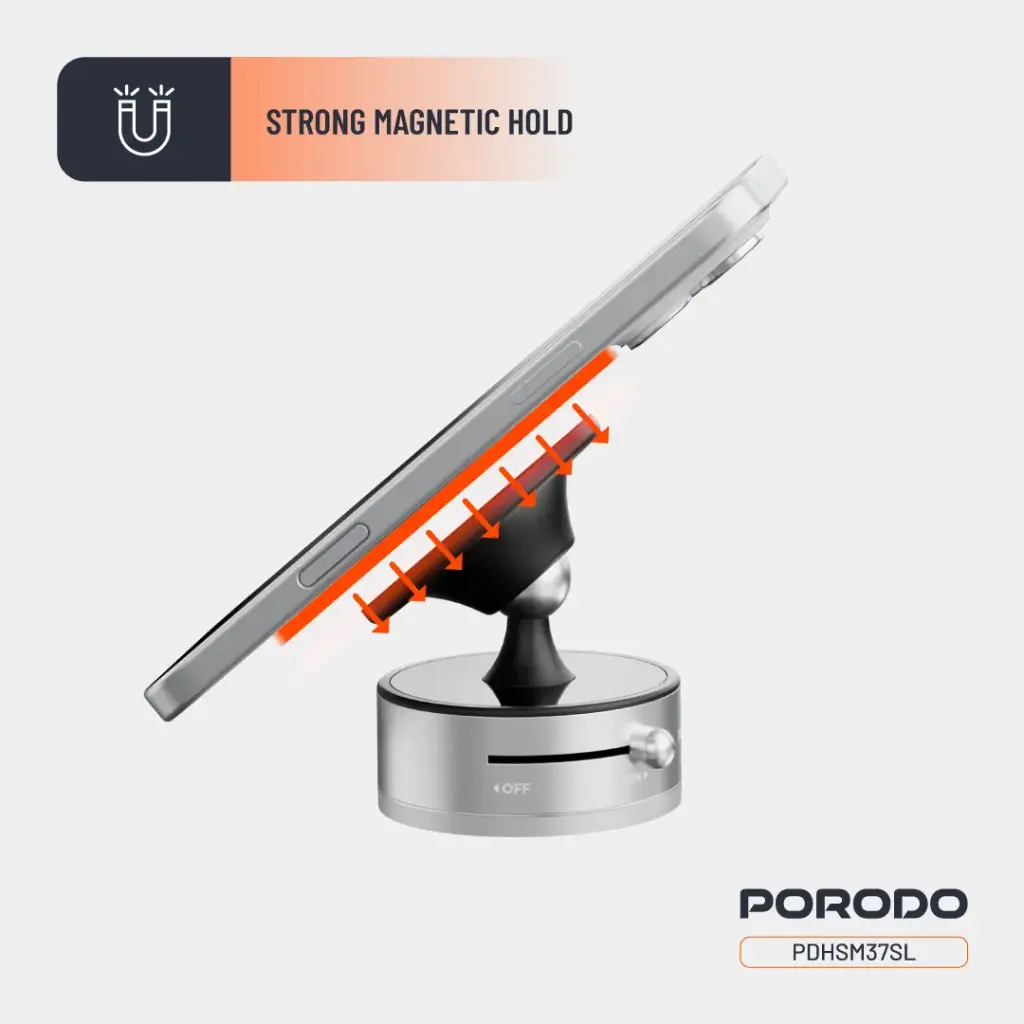 PORODO MULTI SURFACE MAGSAFE PHONE MOUNT SILVER PDHSM37SL thumbnail 5