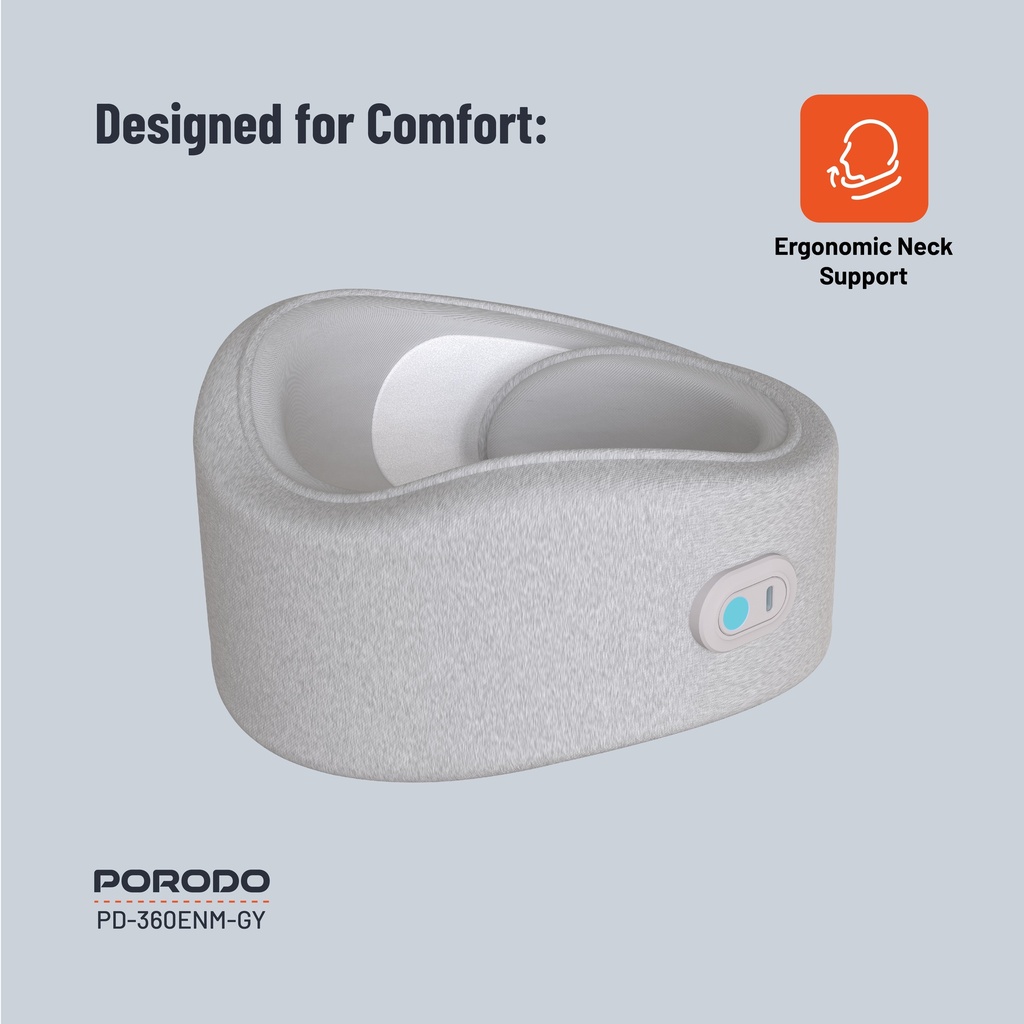 PORODO NECK PILLOW MASSAGER WITH HOT COMPRESS GRAY PD-360ENM-GY thumbnail 5