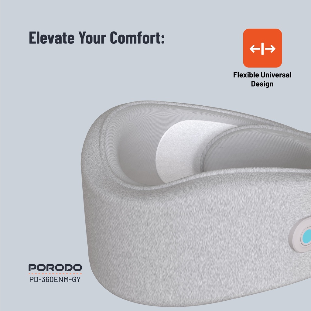 PORODO NECK PILLOW MASSAGER WITH HOT COMPRESS GRAY PD-360ENM-GY thumbnail 6