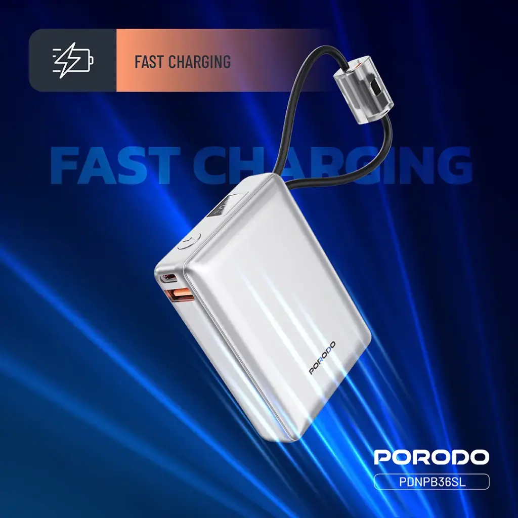 PORODO PETITE 10000MAH POWER BANK PD20W SILVER PDNPB36SL thumbnail 6