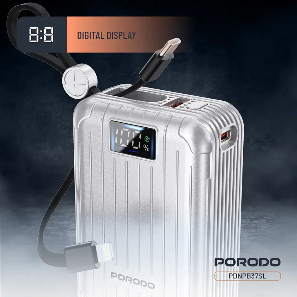PORODO PETITE 20000MAH POWER BANK PD20W SILVER PDNPB37SL thumbnail 5