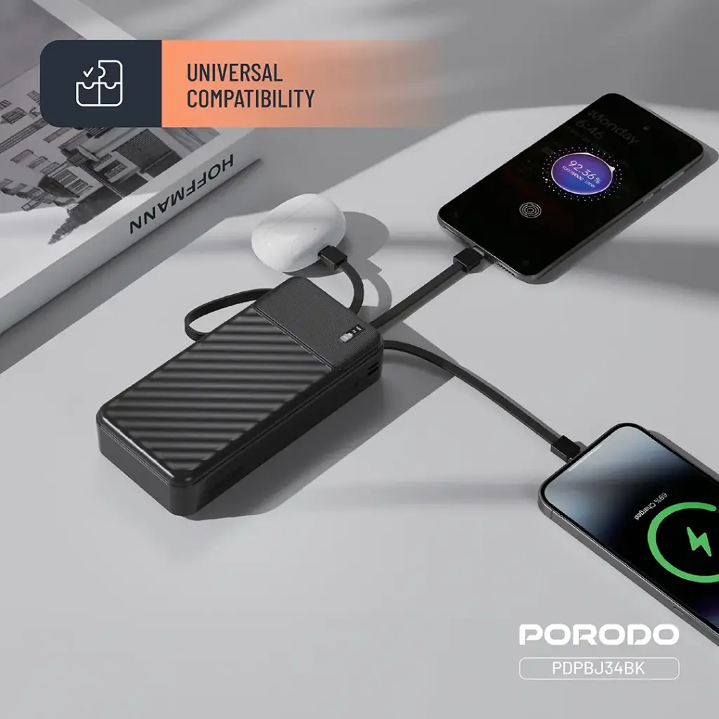 PORODO PIANO 20000MAH POWER BANK BLACK PDPBJ34BK thumbnail 9