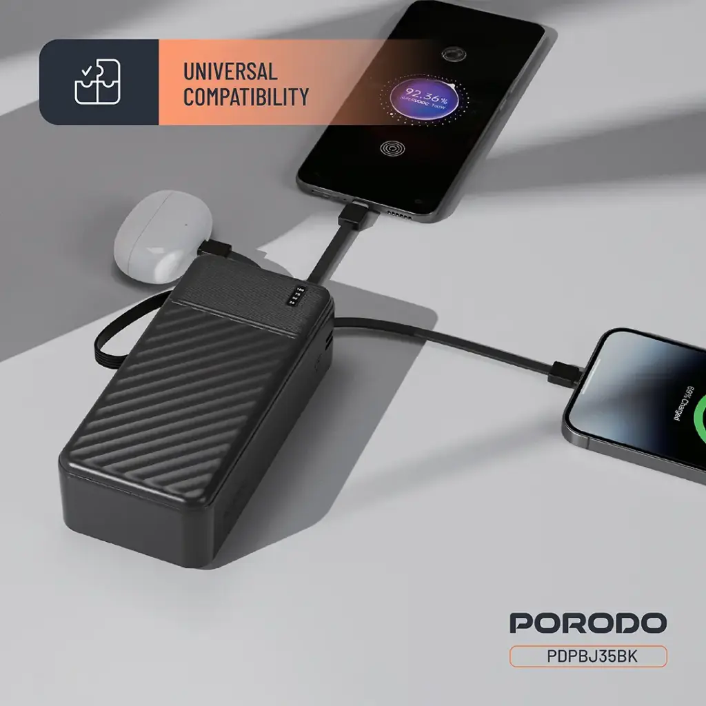 PORODO PIANO 30000MAH POWER BANK BLACK PDPBJ35BK thumbnail 8