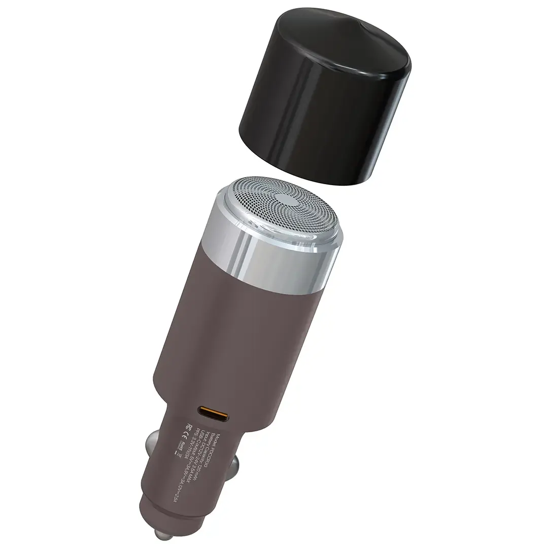 PORODO SHAVE N DRIVE MULTI FUNCTION CAR CHARGER SHAVER HEAD PD30W BROWN PDCCR30BR thumbnail 2