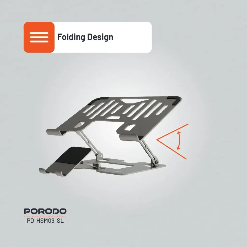 PORODO SMART FOLDING MULTI DEVICE STAND SILVER PD-HSM09-SL thumbnail 6