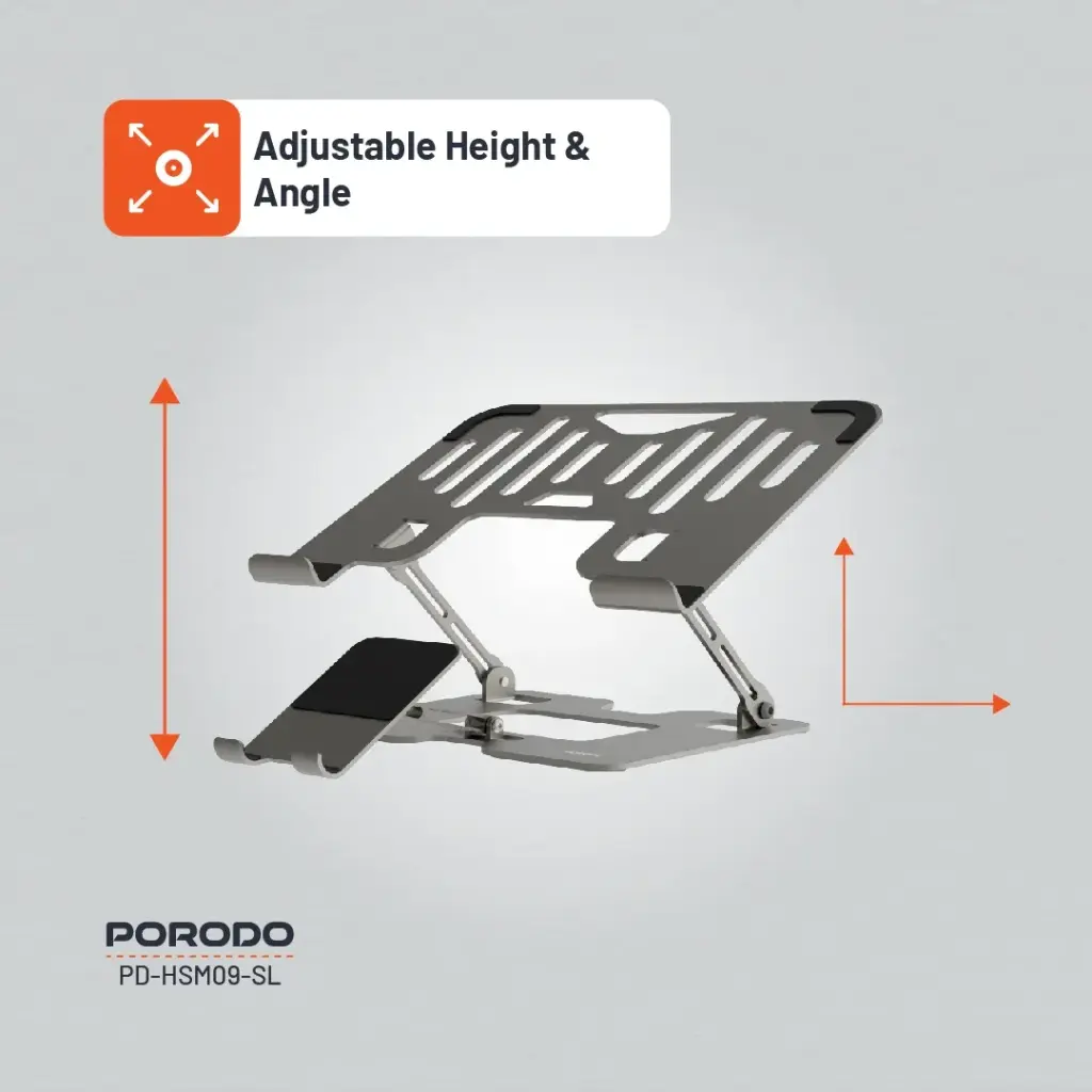 PORODO SMART FOLDING MULTI DEVICE STAND SILVER PD-HSM09-SL thumbnail 5
