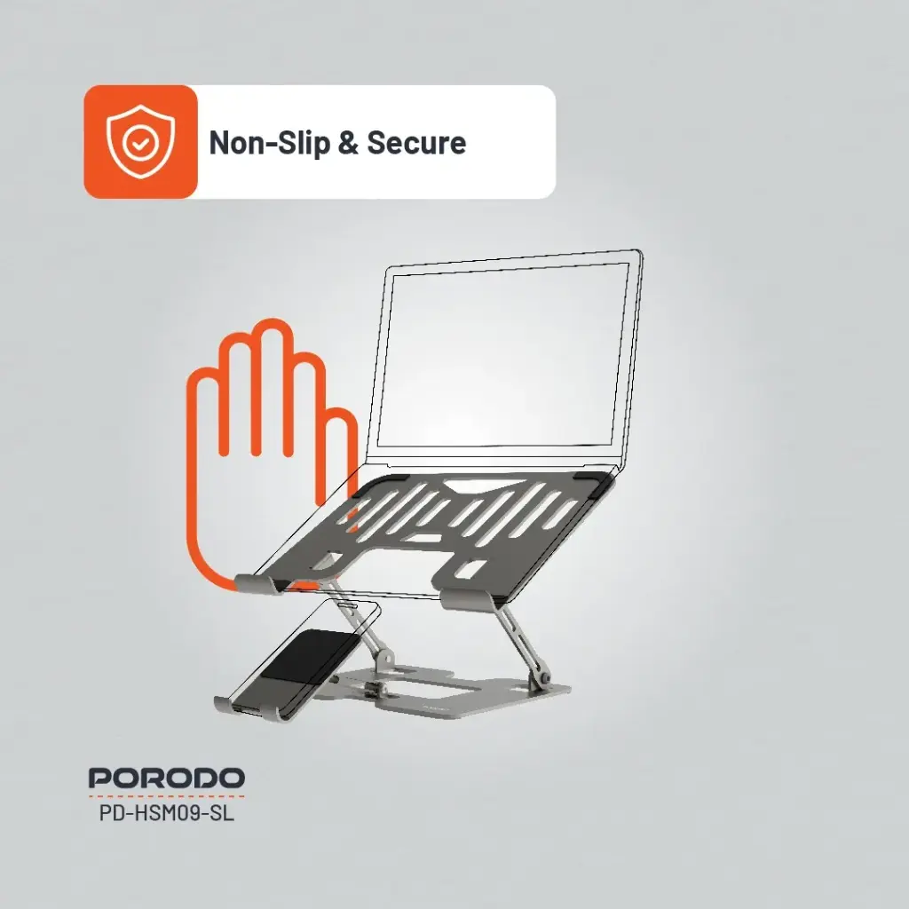 PORODO SMART FOLDING MULTI DEVICE STAND SILVER PD-HSM09-SL thumbnail 7
