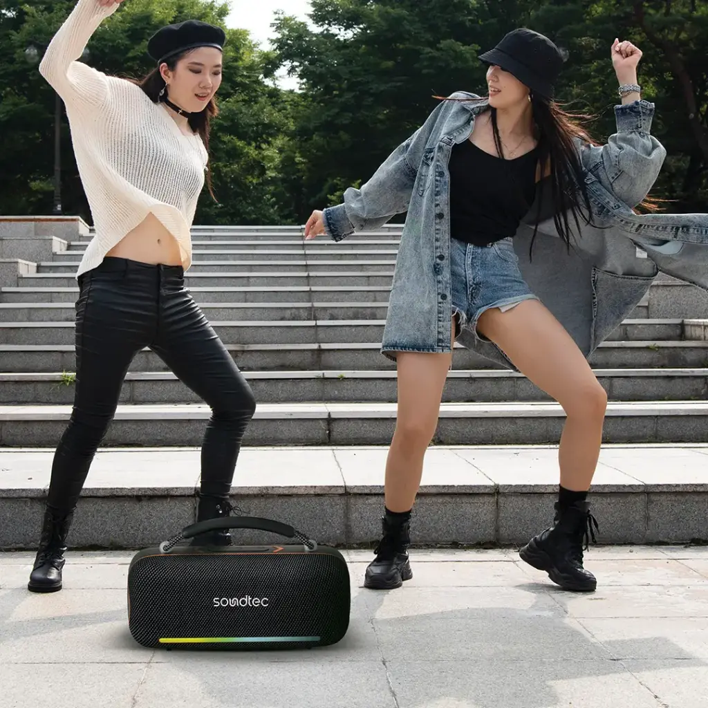 PORODO SOUNDTECH SONIFY PORTABLE WIRELESS SPEAKER BLACK PDSTBTSH9BK thumbnail 6