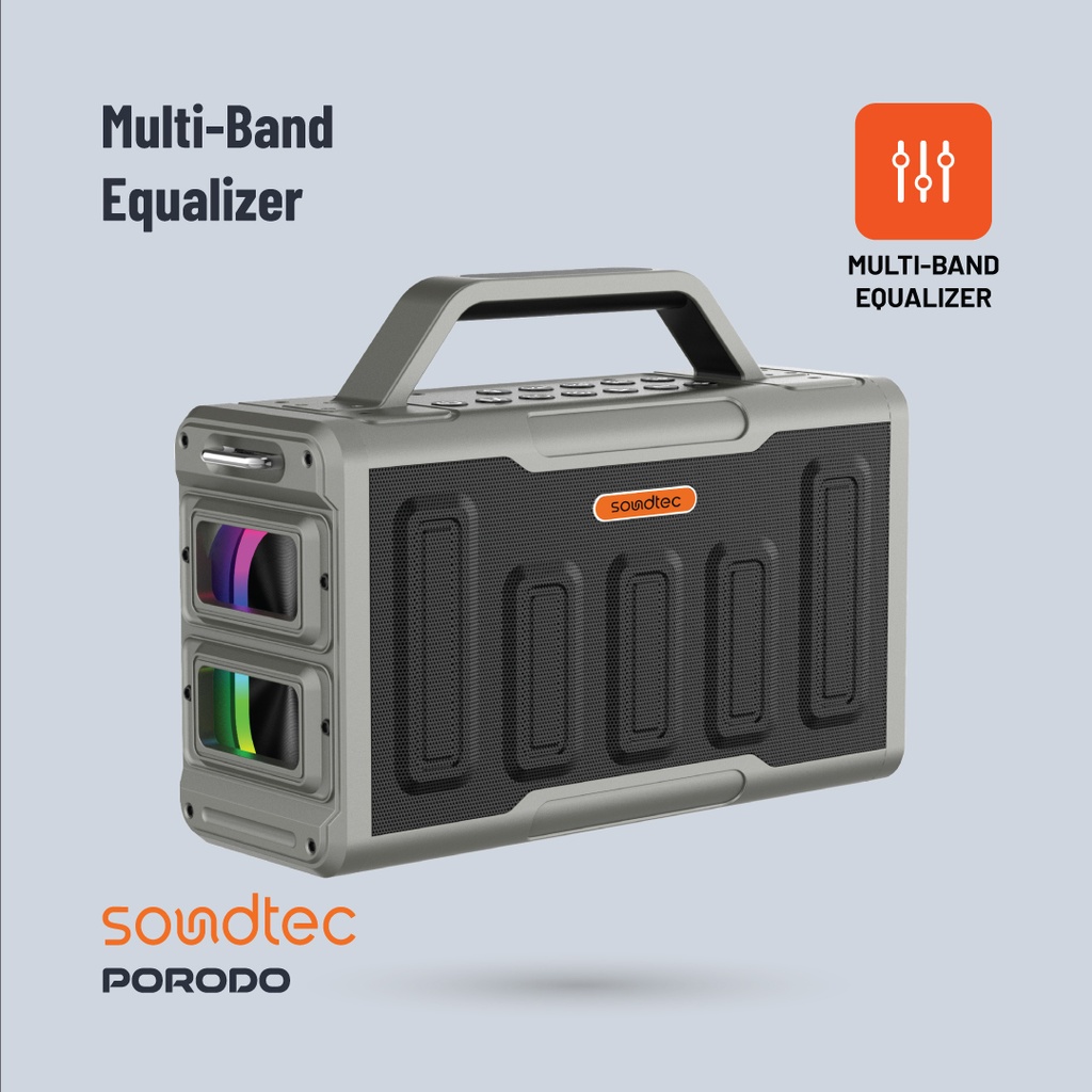 PORODO SOUNDTEC SURGE 2.2 CHANNEL PARTY BLACK SPEAKER PD-STPS100-BK thumbnail 5