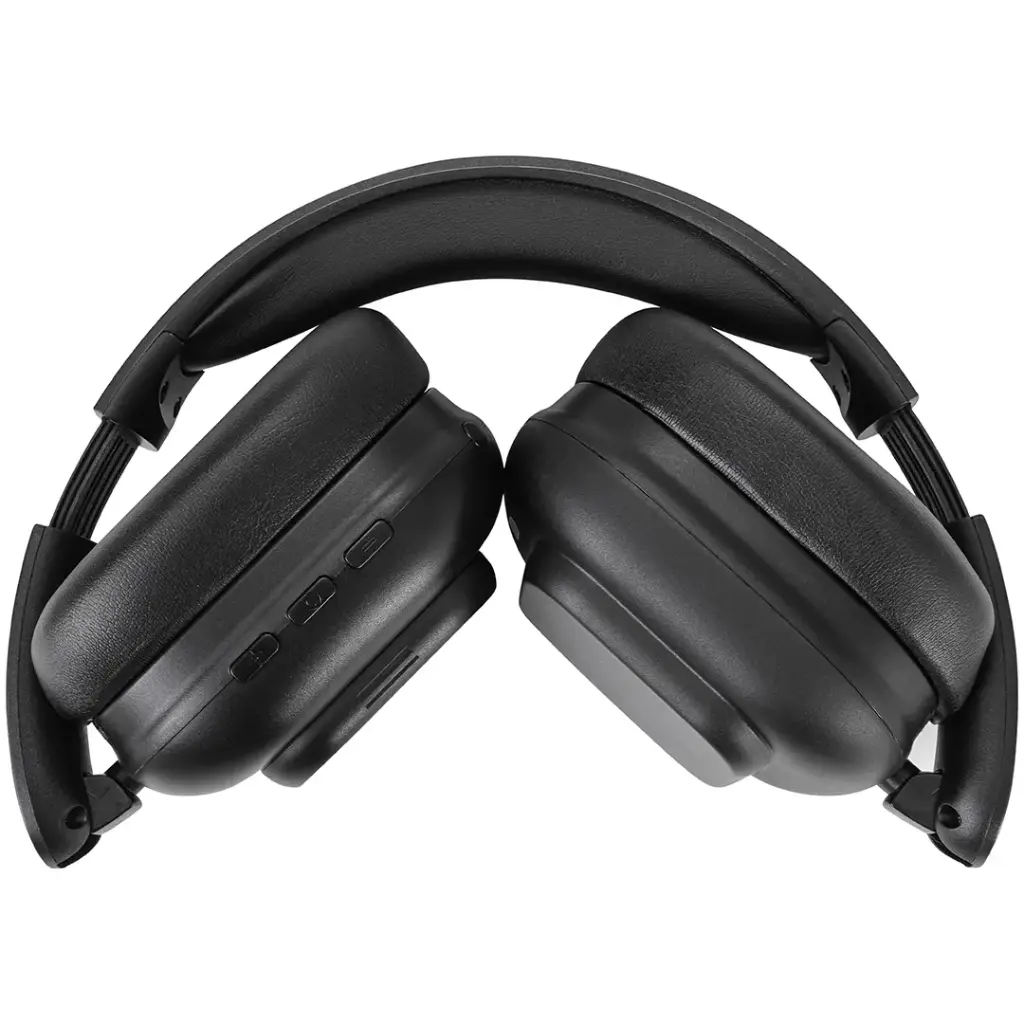 PORODO SOUNDTEC TOUCH WAVE ANC HEADPHONE WITH DETACHABLE TOUCH SCREEN BLACK PDJYBN618BK thumbnail 2
