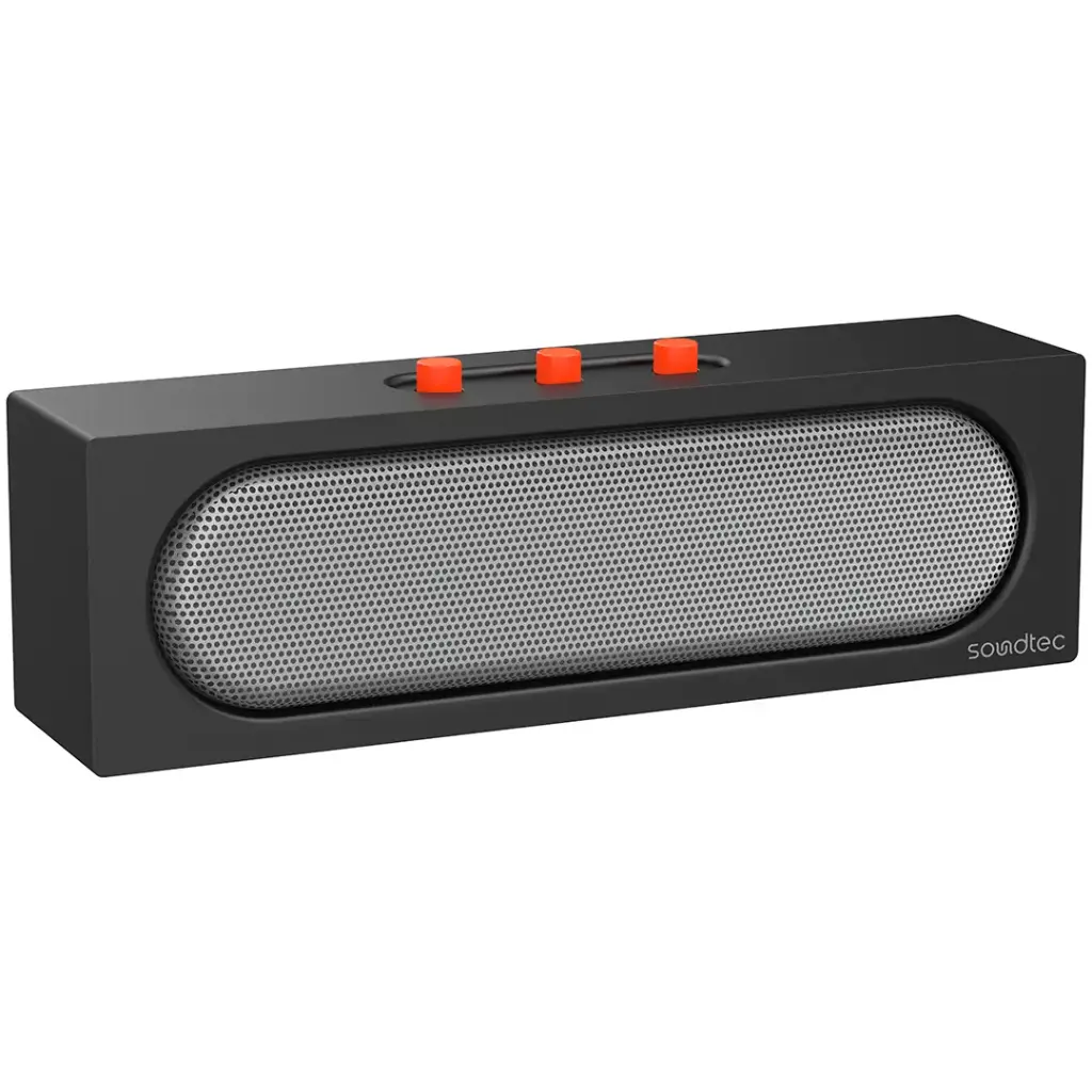 PORODO SOUNDTEC VIBE BAR PORTABLE STEREO SPEAKER BLACK PDWBT512BK thumbnail 2