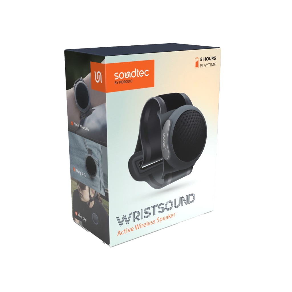 PORODO SOUNDTEC WRISTSOUND ACTIVE WIRELESS SPEAKER BLACK PD-STSWBS-BK thumbnail 3
