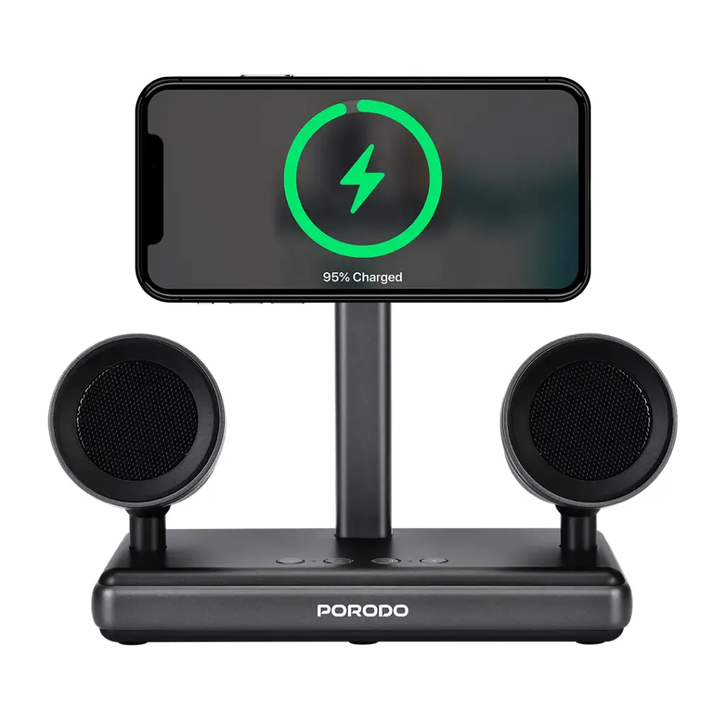 PORODO SPEAKER CHARGING DOCK BLACK PD-FWCH050-BK thumbnail 3