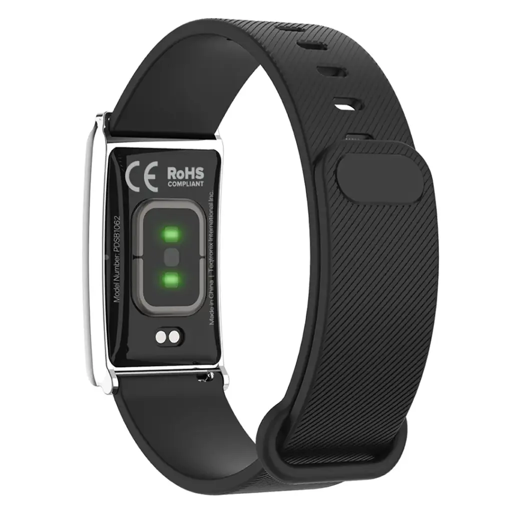 PORODO TRACKFIT SCREENLESS SMART FITBAND BLACK PDSB1062BK thumbnail 2