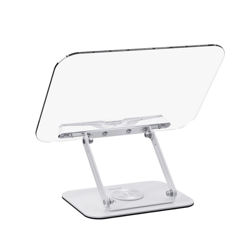 PORODO ROTATING TRANSPARENT MULTI PURPOSE STAND WHITE PD-TRN360S-WH thumbnail 2