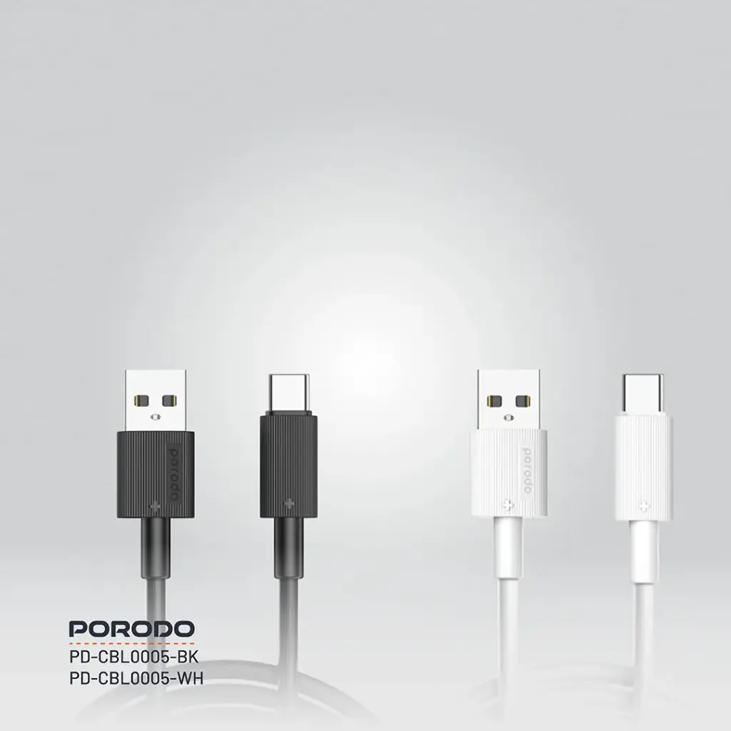 PORODO CHARGE LITE USB-A TO USB-C HIGH-SPEED CHARGING 1M/3.3FT CABLE GRAY PDCBL0043GY thumbnail 10