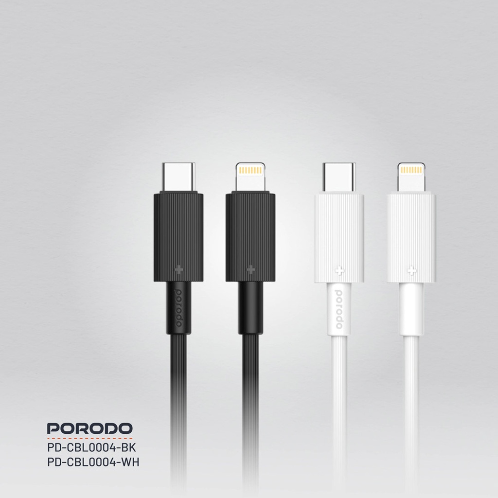 PORODO USB C TO LIGHTNING DURABLE CHARGING CABLE 1.2M BLACK PD-CBL0004-BK thumbnail 10