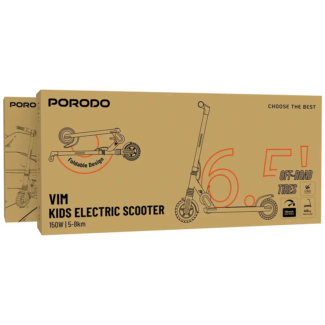 PORODO VIM KIDS ELECTRIC SCOOTER 150W 5-8KM WHITE PDLFSTJL019WH thumbnail 4