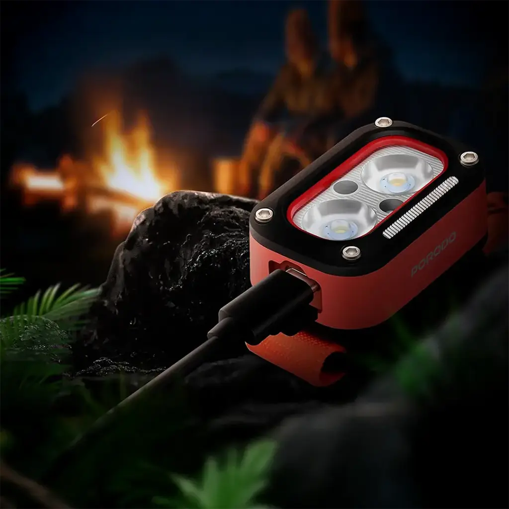 PORODO WAVE SENSOR RECHARGEABLE LED HEADLAMP ORANGE PDHDG08OG thumbnail 5